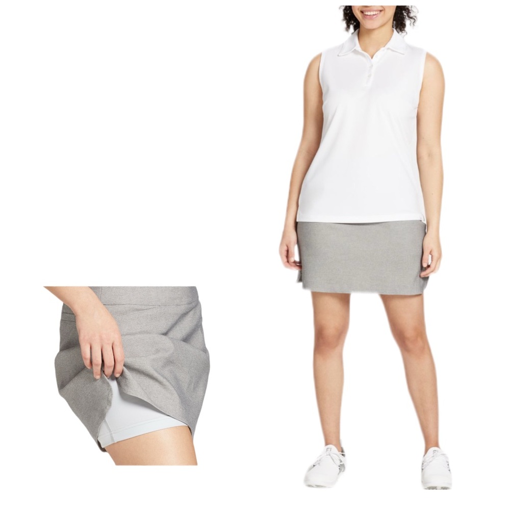 Walter Hagen Women's 17" Tummy Control
Golf Skort Heather Gray NWT
